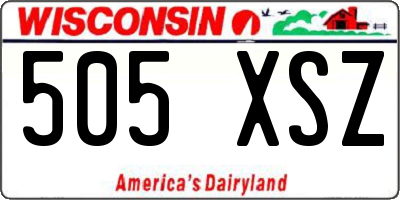 WI license plate 505XSZ