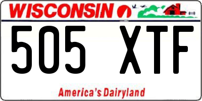 WI license plate 505XTF