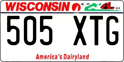 WI license plate 505XTG
