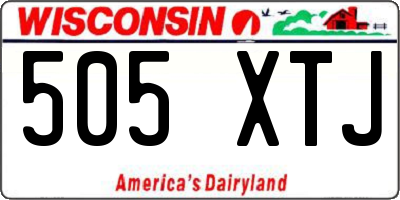 WI license plate 505XTJ