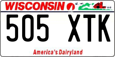 WI license plate 505XTK
