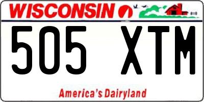 WI license plate 505XTM