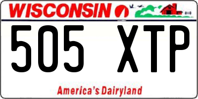WI license plate 505XTP