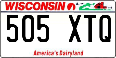 WI license plate 505XTQ