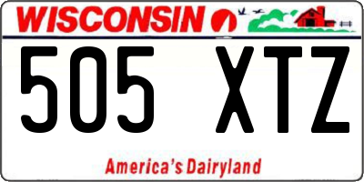 WI license plate 505XTZ