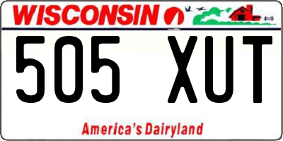 WI license plate 505XUT