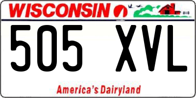 WI license plate 505XVL