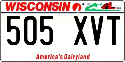 WI license plate 505XVT