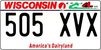 WI license plate 505XVX