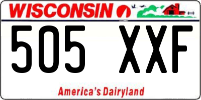 WI license plate 505XXF