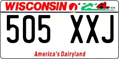 WI license plate 505XXJ