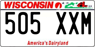WI license plate 505XXM