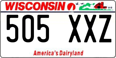 WI license plate 505XXZ