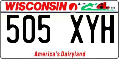 WI license plate 505XYH