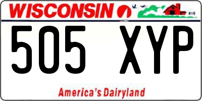 WI license plate 505XYP