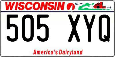 WI license plate 505XYQ