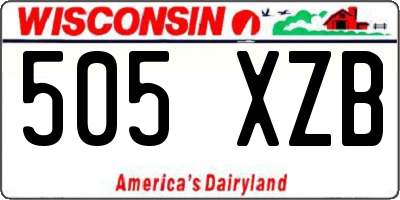 WI license plate 505XZB