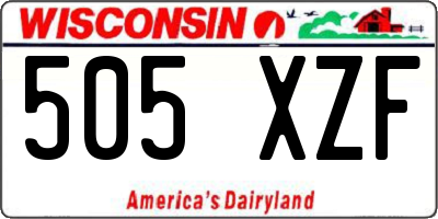 WI license plate 505XZF