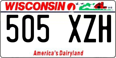 WI license plate 505XZH