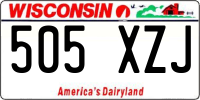 WI license plate 505XZJ