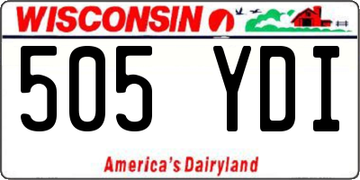 WI license plate 505YDI