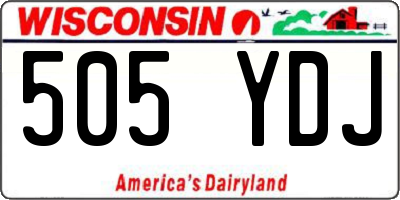 WI license plate 505YDJ