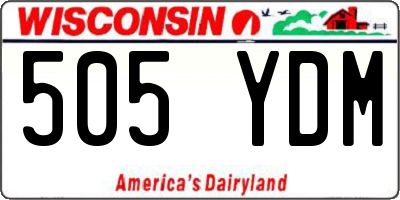 WI license plate 505YDM