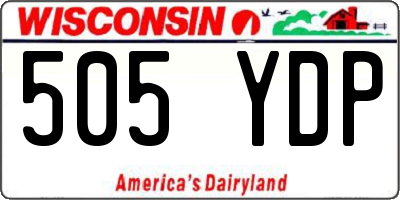 WI license plate 505YDP