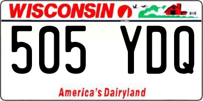 WI license plate 505YDQ