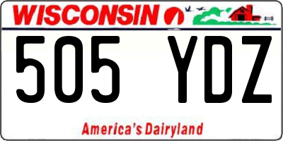 WI license plate 505YDZ