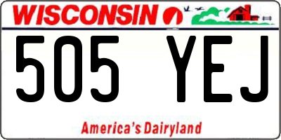 WI license plate 505YEJ