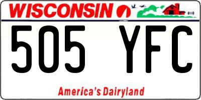 WI license plate 505YFC