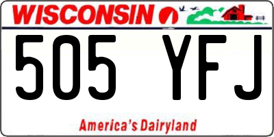 WI license plate 505YFJ
