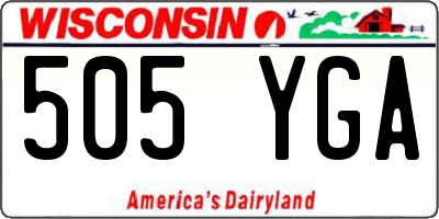 WI license plate 505YGA