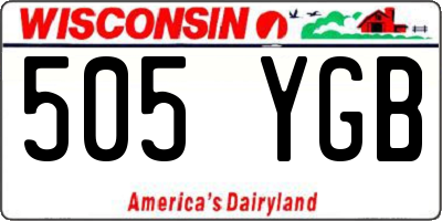 WI license plate 505YGB