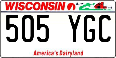 WI license plate 505YGC