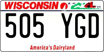 WI license plate 505YGD