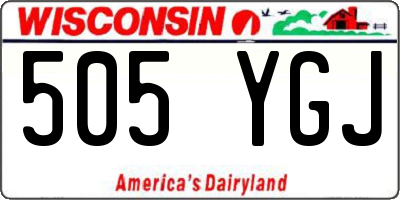 WI license plate 505YGJ
