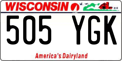 WI license plate 505YGK