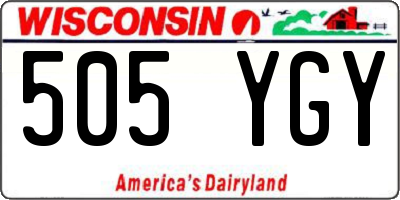 WI license plate 505YGY
