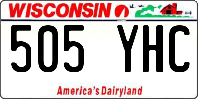 WI license plate 505YHC