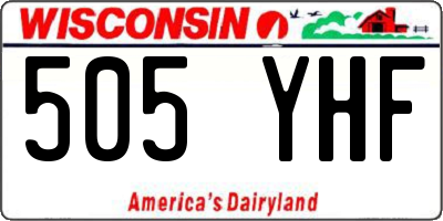 WI license plate 505YHF