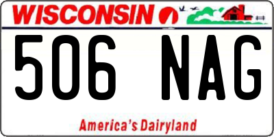 WI license plate 506NAG