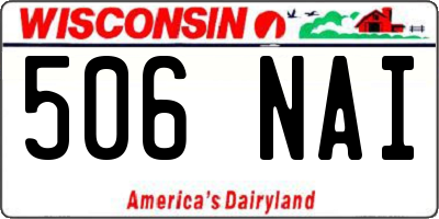 WI license plate 506NAI