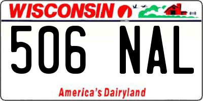 WI license plate 506NAL