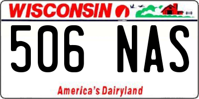 WI license plate 506NAS
