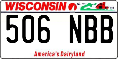 WI license plate 506NBB