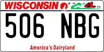 WI license plate 506NBG