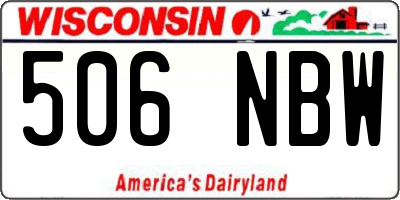 WI license plate 506NBW