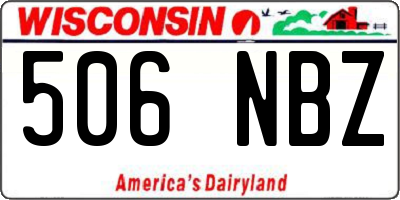 WI license plate 506NBZ